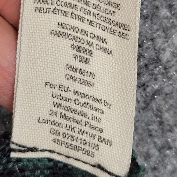 FREE PEOPLE Green Checkered Gingham Skinny Side Zip Pants SIZE 10 - Picture 10 of 10